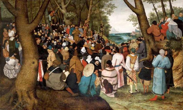Pieter Brueghel the Younger The Preaching of St John the Baptist Spain oil painting art